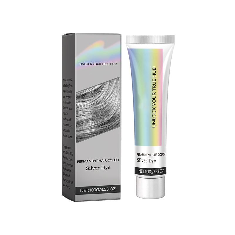 Silver Hair Color | Ammonia-Free Plant Extract Formula | 100g | Aloe & Hydrolyzed Wheat Protein