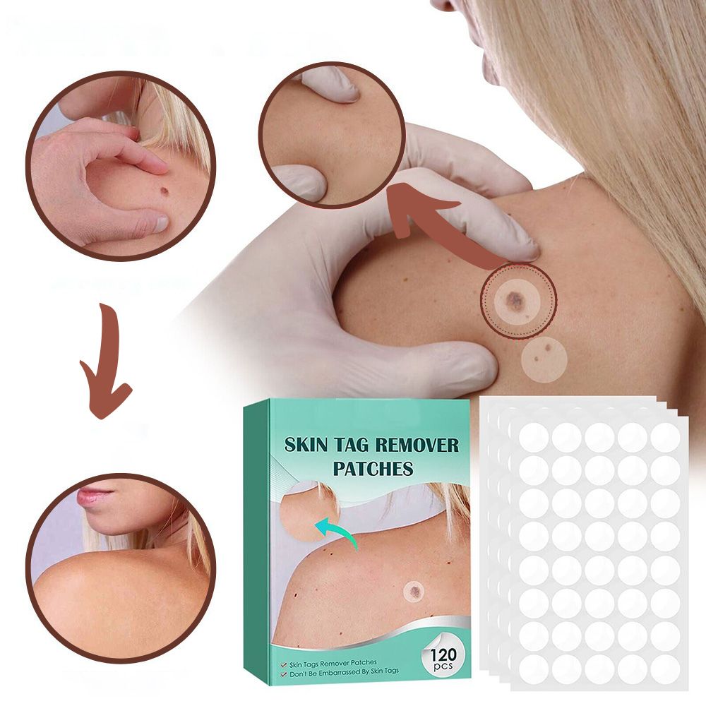 Skin Tag Patches | Hydrocolloid Plasters | 120 Count | Hypoallergenic Matte Finish