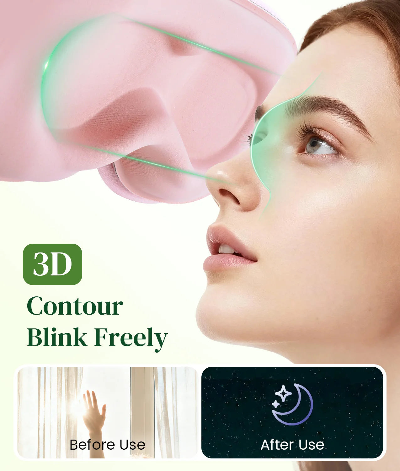 Sleep Eye Mask | Bluetooth Audio Playback | Bamboo Fiber & Breathable Fabric | Comfortable Fit