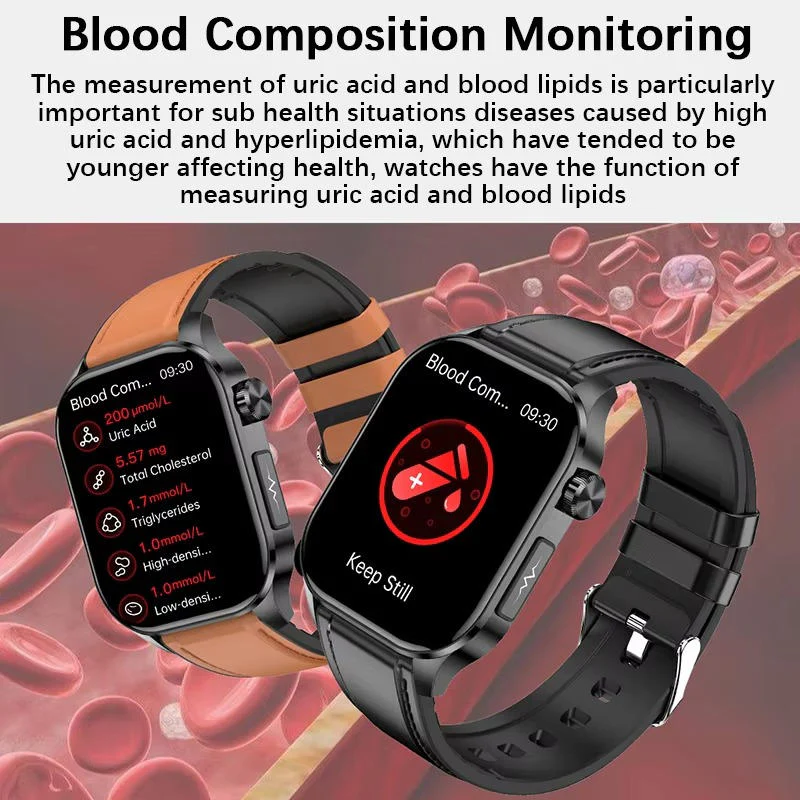 Smartwatch for Seniors | Blood Pressure & SpO2 Monitoring | 2.04" AMOLED | SOS & Calls
