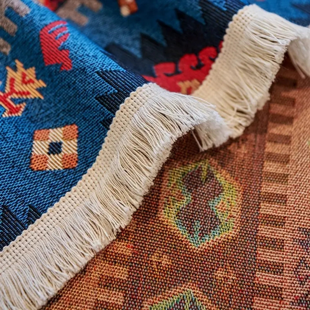Sofa Cover | Bohemian Retro Geometric Design | Chenille Blend | Machine Washable