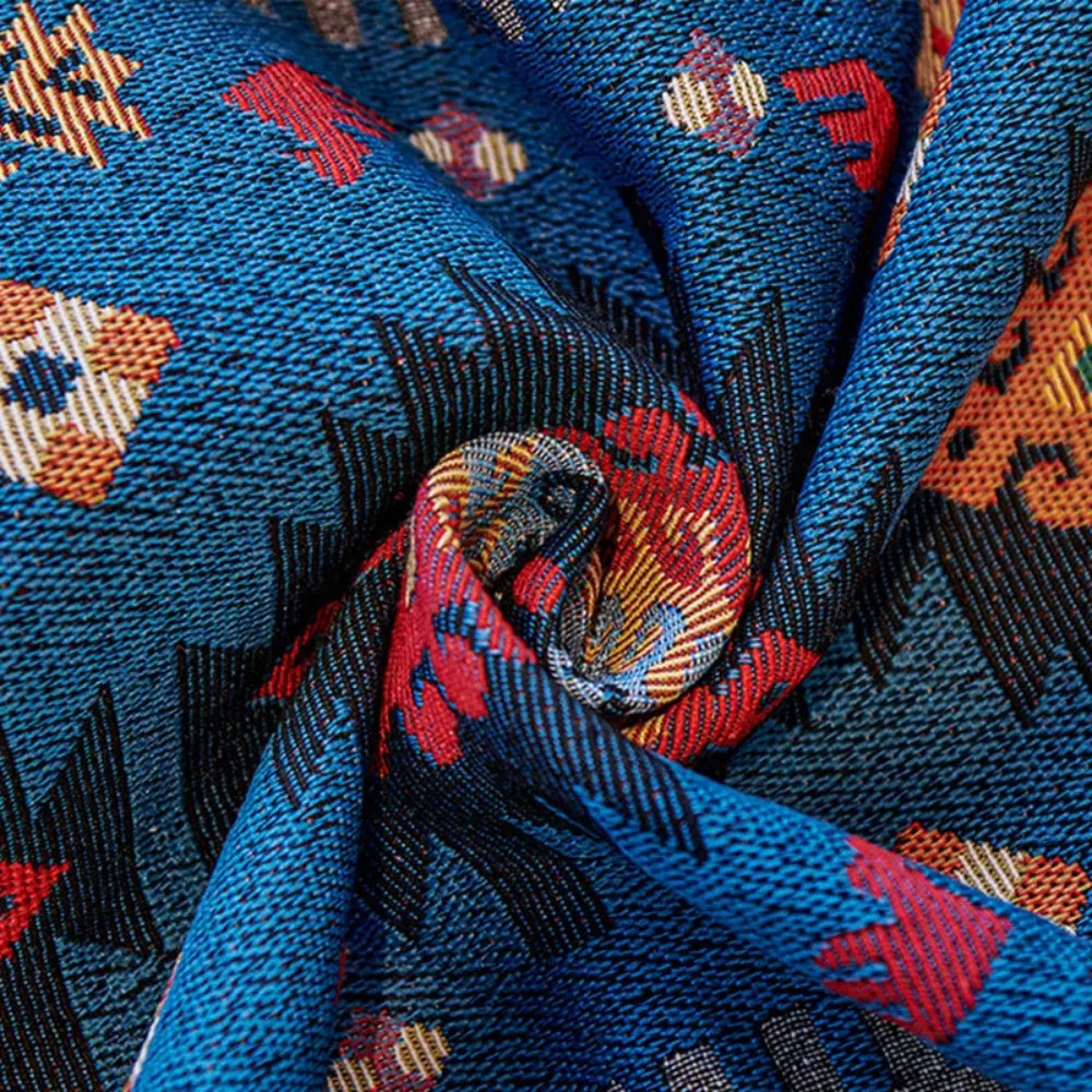 Sofa Cover | Bohemian Retro Geometric Design | Chenille Blend | Machine Washable