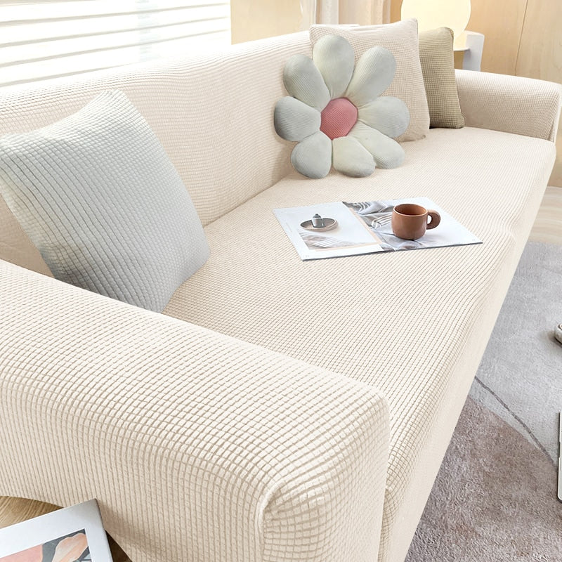Sofa Cover | Waterproof Stretch Slipcover | Elastic Hem & Reversible | Dust & Scratch Protection