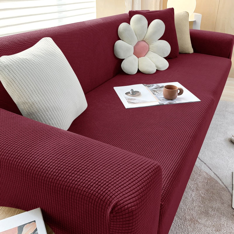 Sofa Cover | Waterproof Stretch Slipcover | Elastic Hem & Reversible | Dust & Scratch Protection