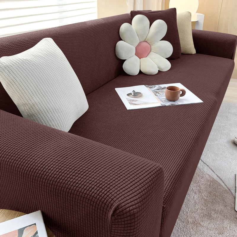 Sofa Cover | Waterproof Stretch Slipcover | Elastic Hem & Reversible | Dust & Scratch Protection