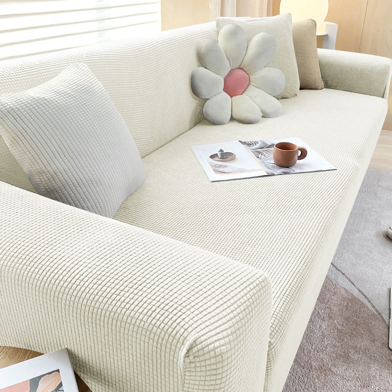 Sofa Cover | Waterproof Stretch Slipcover | Elastic Hem & Reversible | Dust & Scratch Protection