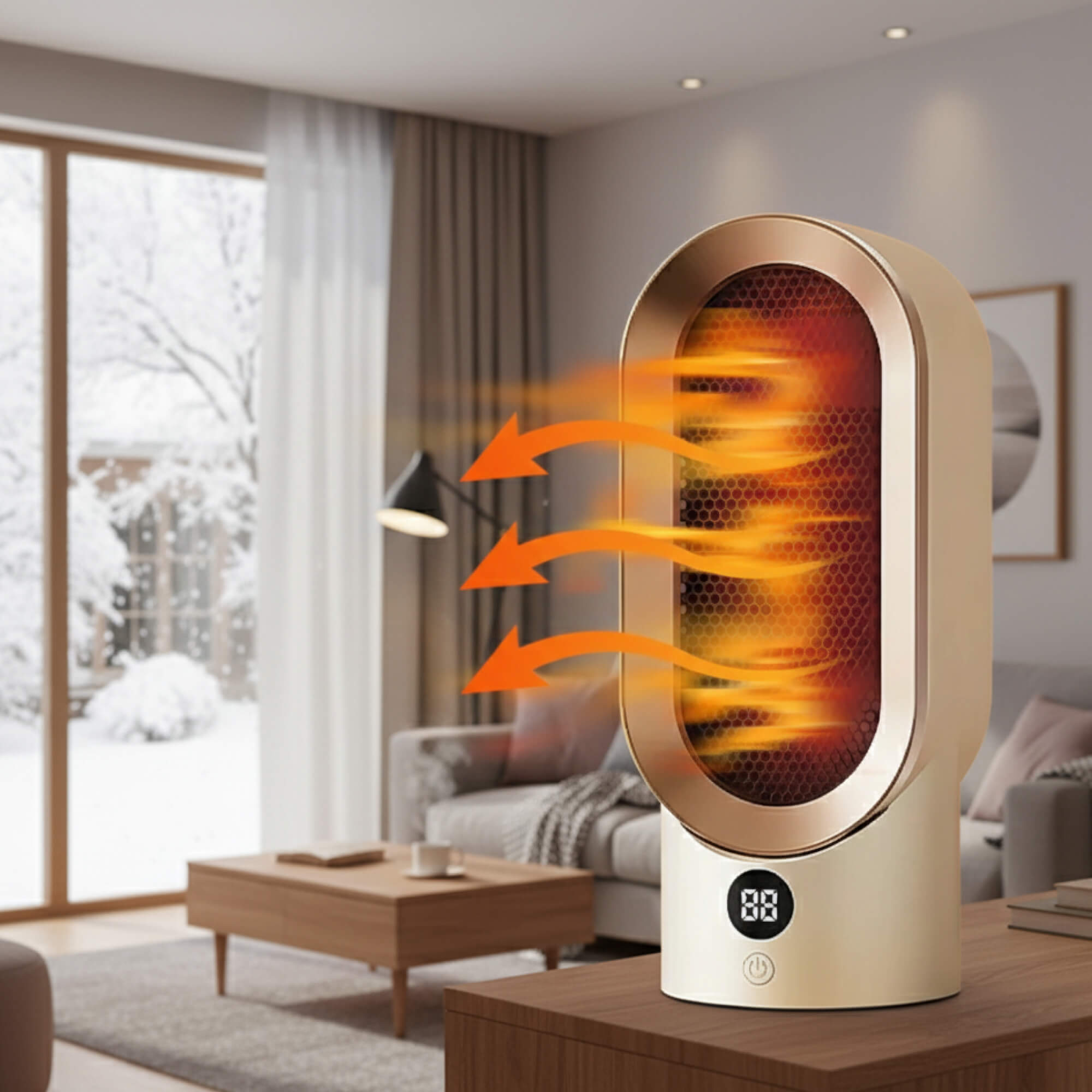 Space Heater for Small Rooms | Energy-Efficient | Overheat Protection | Quiet Operation