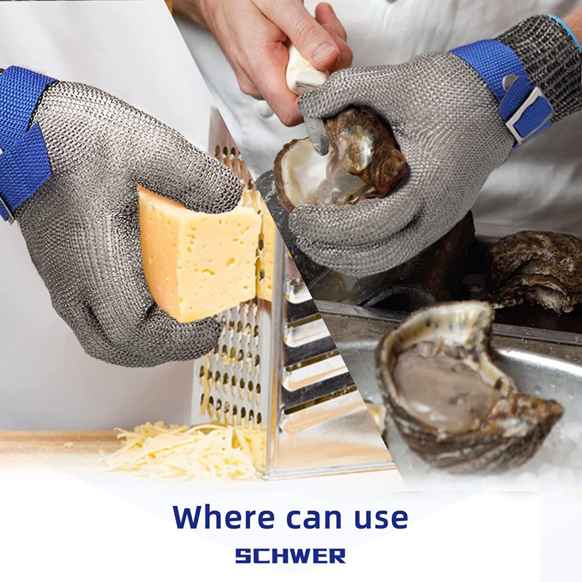 Stainless Steel Safety Gloves | High Cut Resistance | Ergonomic Mesh, Corrosion-Resistant