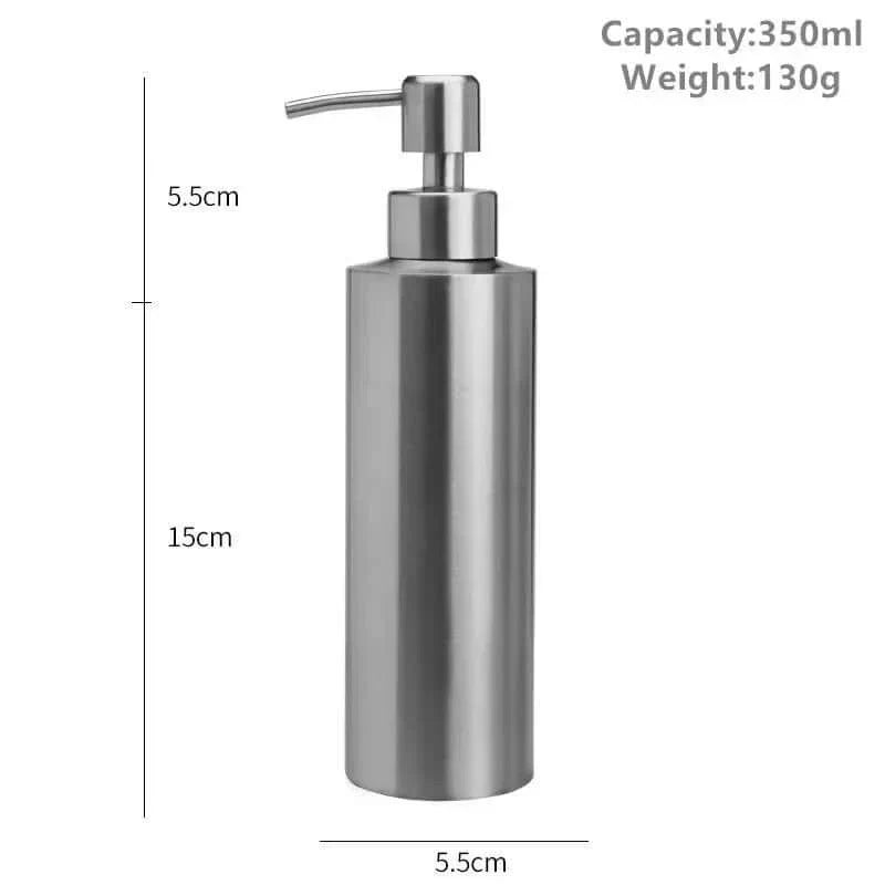 Stainless Steel Soap Dispenser | Hand Pump | Polished Gloss Finish | Refillable & Reusable