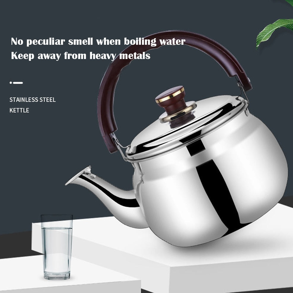 Stainless Steel Whistling Kettle | Thick-Walled Durable Design | Cool-Touch Ergonomic Handle
