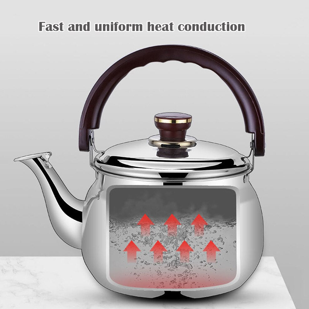 Stainless Steel Whistling Kettle | Thick-Walled Durable Design | Cool-Touch Ergonomic Handle