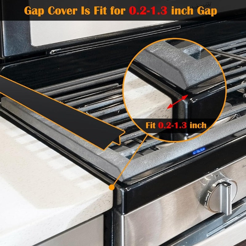 Stove Gap Cover | Deep-Insert T-Edge | Food-Grade Silicone & Heat-Resistant | Multi-Purpose Use