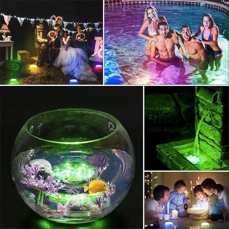 Submersible LED Pool Light | Remote-Controlled Multi-Color | Suction-Cup Mount