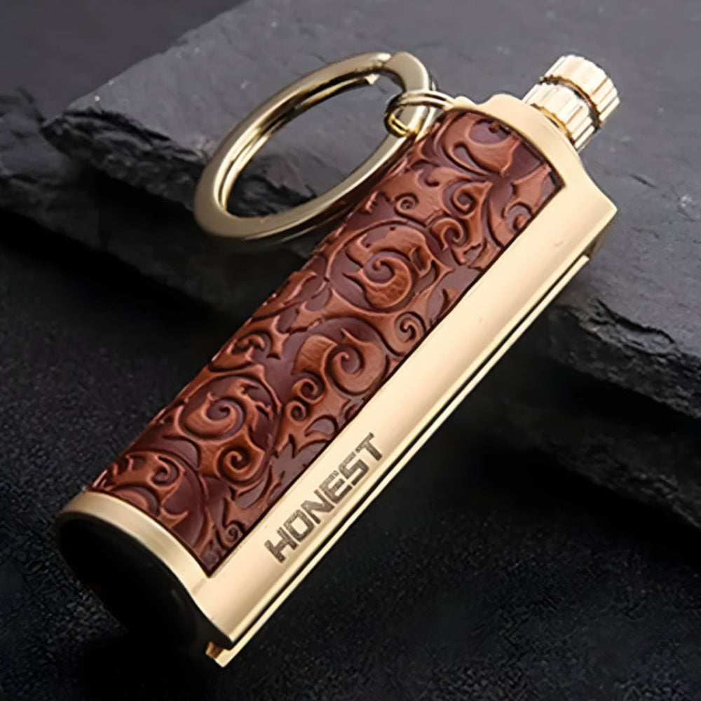 Survival Fire Starter Keychain | Waterproof Flint Igniter | All-Metal Bottle Opener