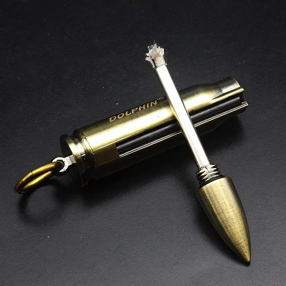 Survival Fire Starter Keychain | Waterproof Flint Igniter | Metal Bottle Opener | Camping