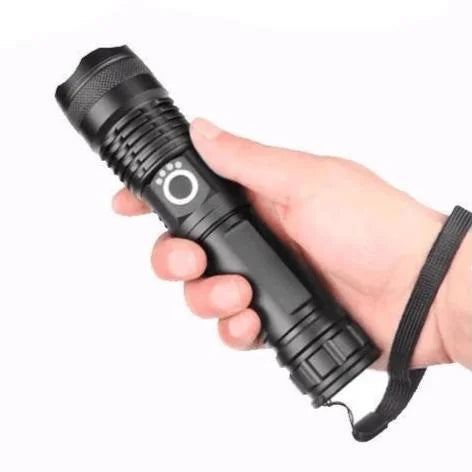 Tactical LED Flashlight | Super Bright 90,000 Lumens | USB Rechargeable | Aluminum Body