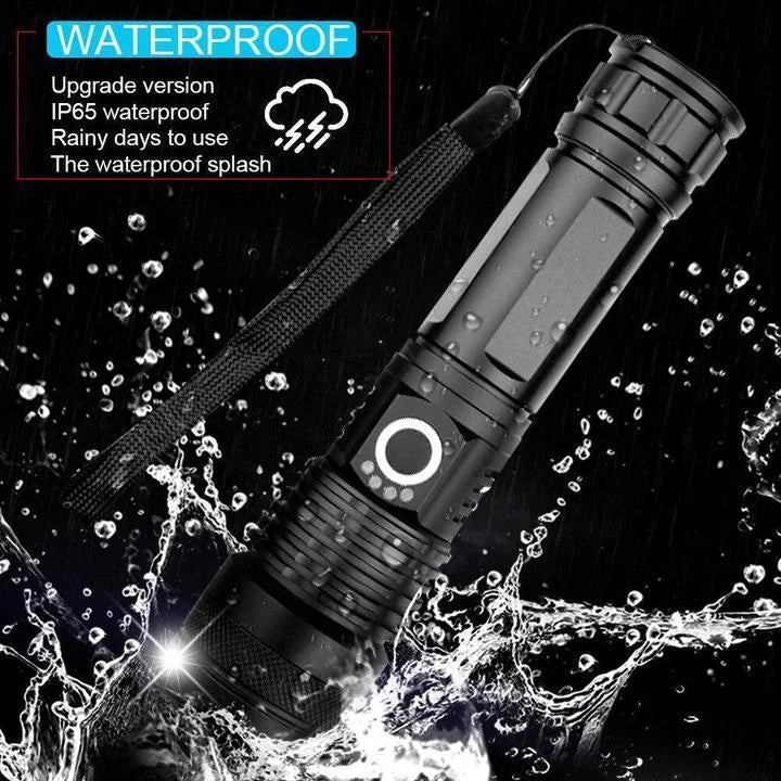 Tactical LED Flashlight | Super Bright 90,000 Lumens | USB Rechargeable | Aluminum Body
