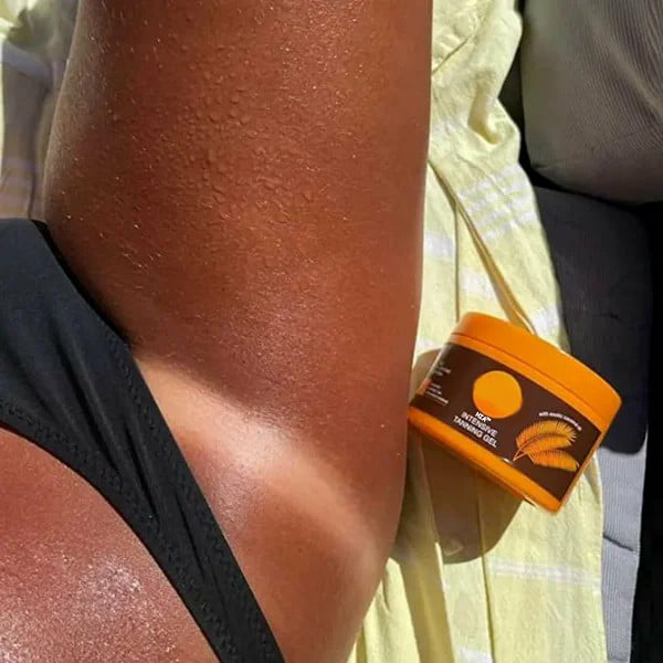 Tanning Accelerator Gel | Intensive Dark Tan | Carrot, Olive & Cocoa Butter | 5.2 oz