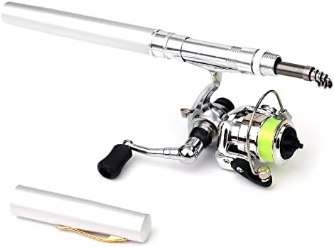 Telescopic Fishing Rod & Reel Combo | Pen-Style 1M | Carbon Fiber & EVA Handle