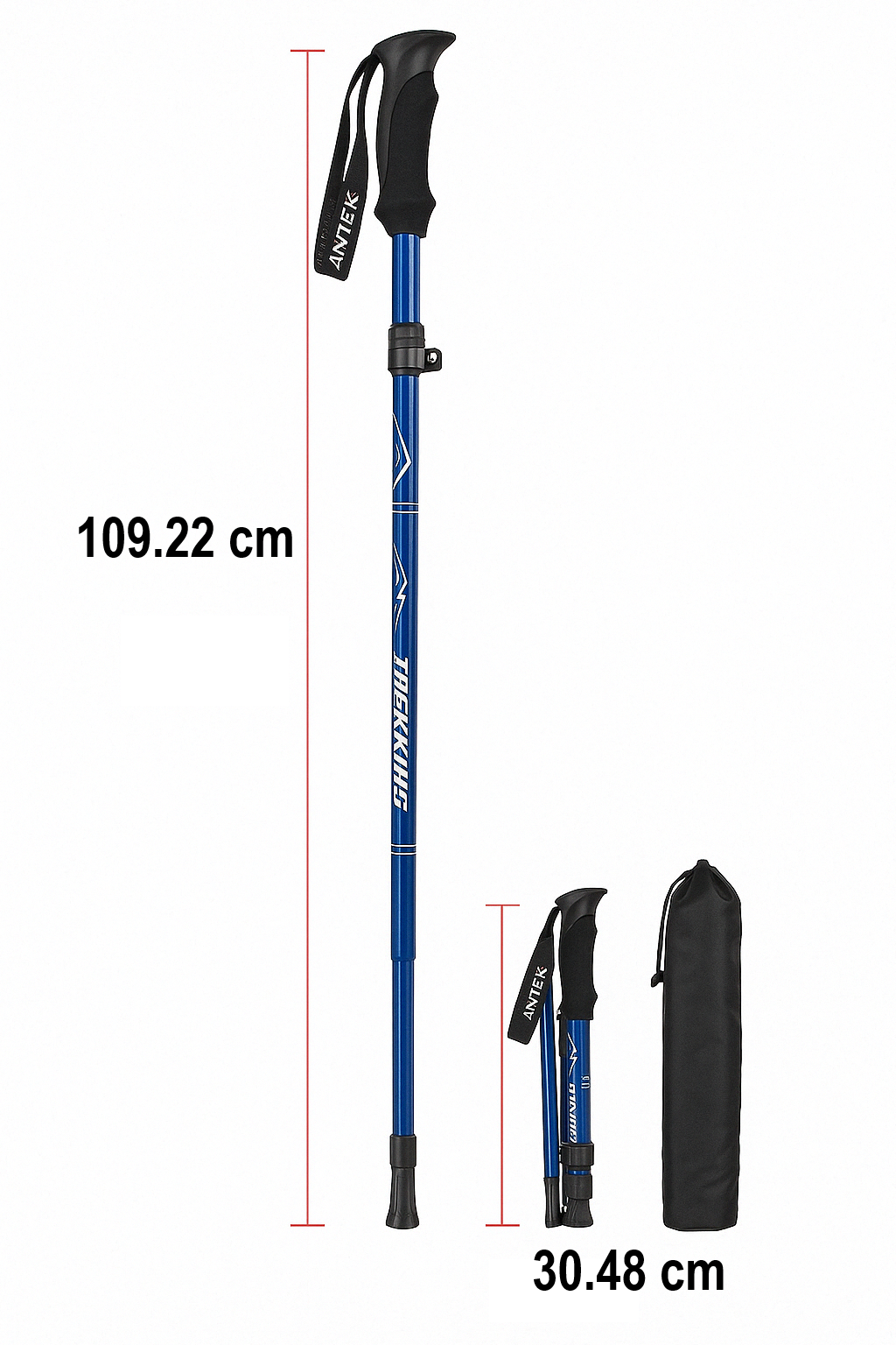 Telescopic Walking Poles | Foldable & Lightweight | Aluminium/Carbon | Travel-Ready