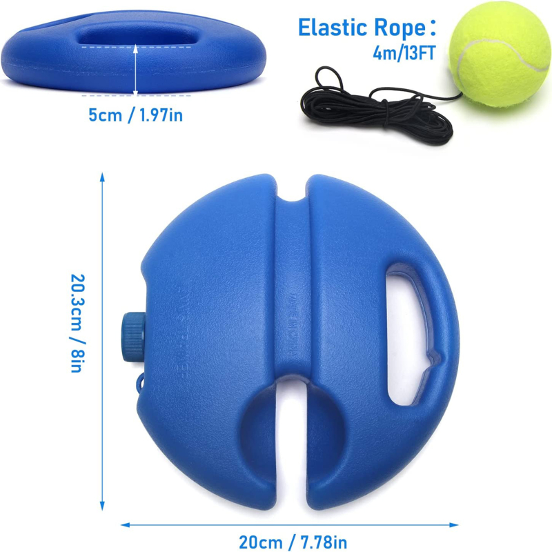 Tennis Trainer | Solo Ball-Return Simulator | With Ball, Clips & Rope