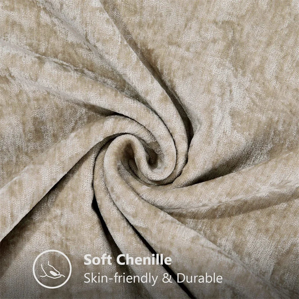 Throw Pillow Cover | Soft Chenille Velvet | Hidden Zipper & Hand Embroidery | Cozy Comfort
