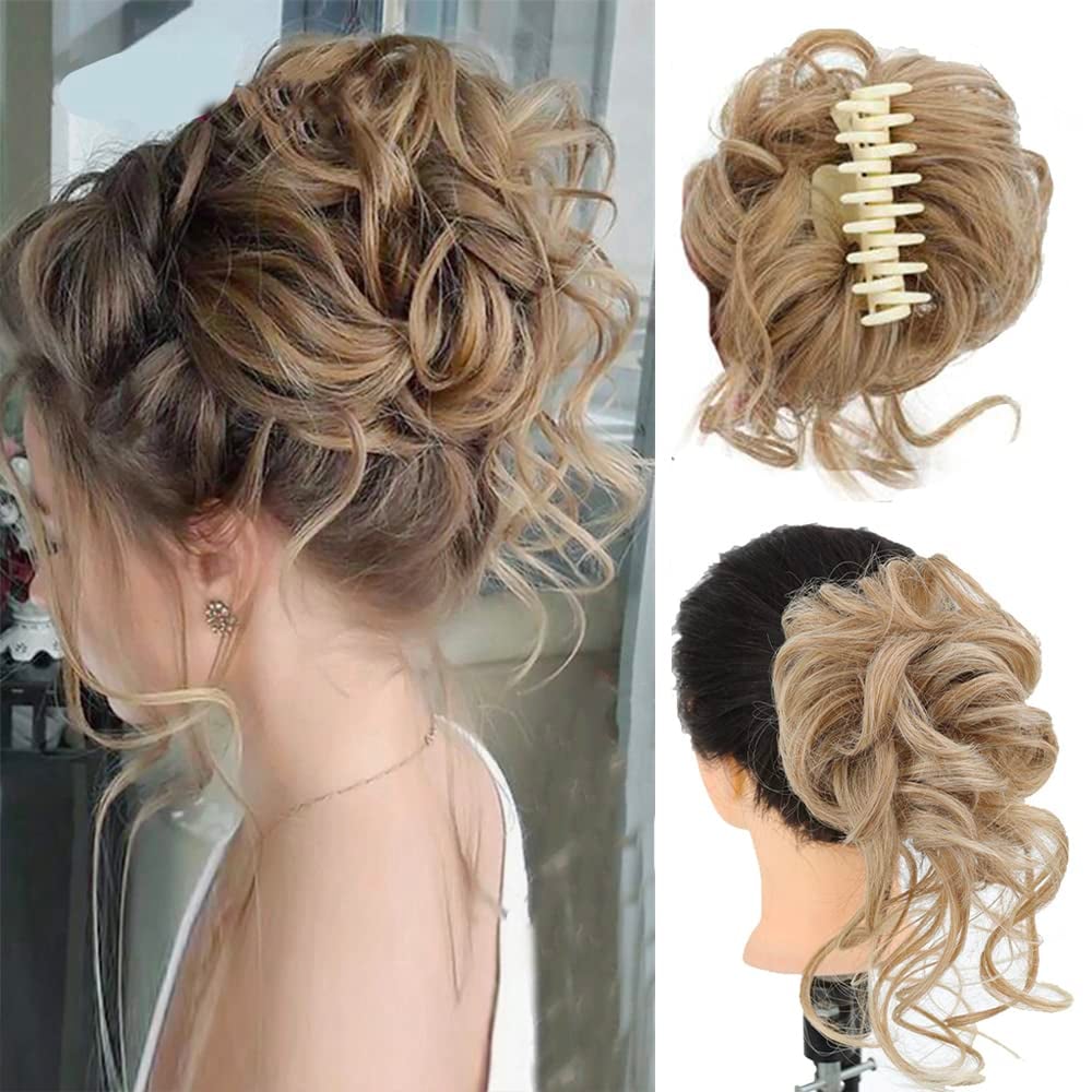 Top Knot Hairpiece | Curly Synthetic Hair | Elastic Band & Secure Hold | Instant Volume