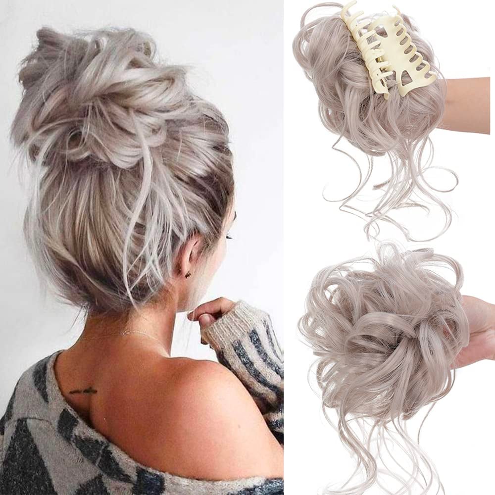 Top Knot Hairpiece | Curly Synthetic Hair | Elastic Band & Secure Hold | Instant Volume