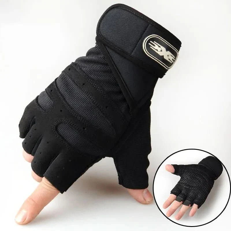 Training Gloves for Gym & Cycling | Shock-Absorbing Padding & Wrist Support | Breathable Fabric
