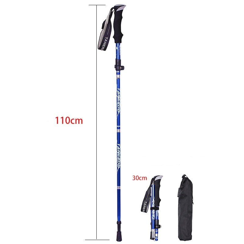 Trekking Poles for Hiking & Walking | Telescopic Adjustable 65-135 cm | Lightweight Aluminum, Foldable