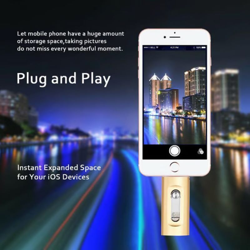 USB Flash Drive for Phone & PC | 3-in-1 OTG & Type-C Adapter | High-Speed Metal Keychain
