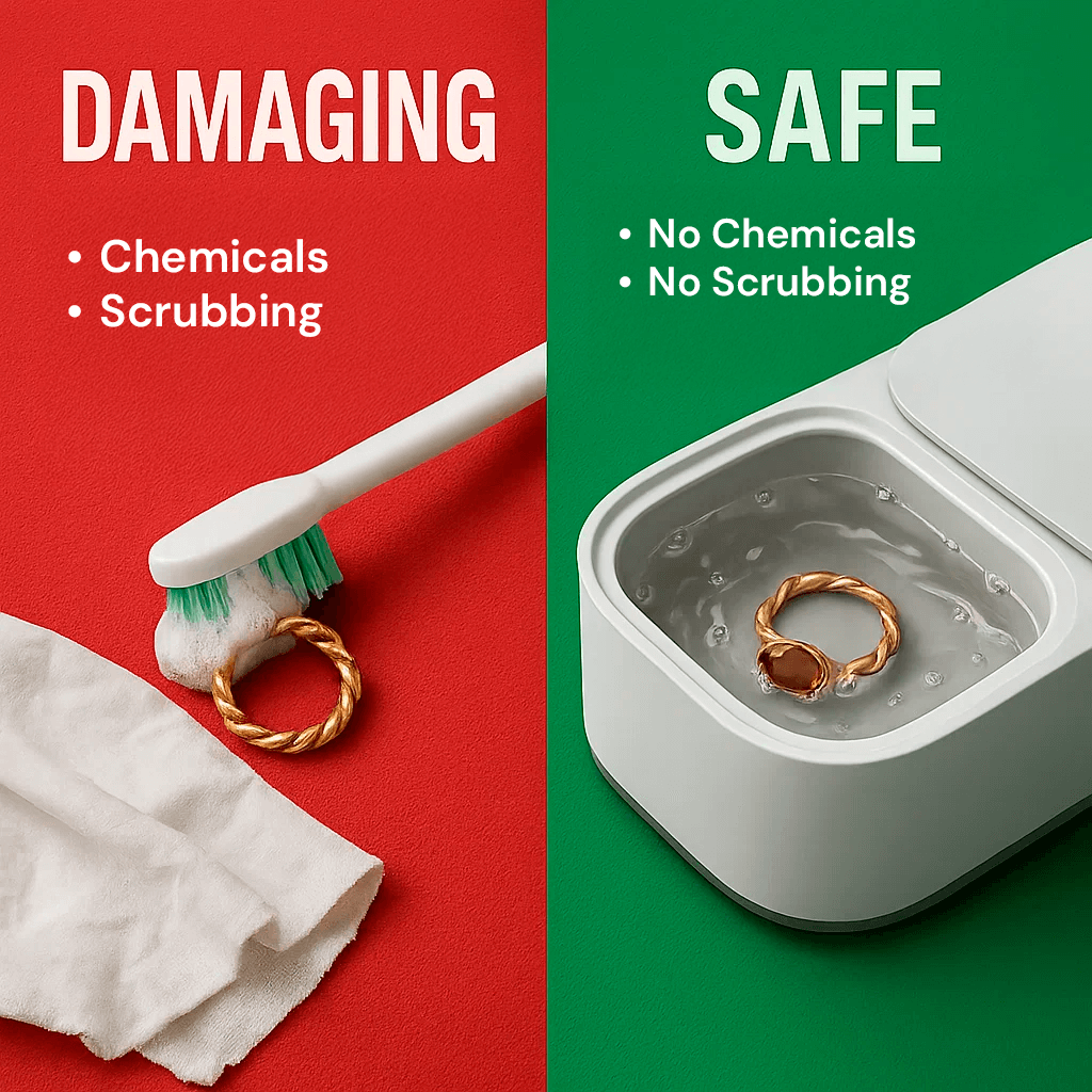 Ultrasonic Cleaner for Jewelry & Glasses | Sonic Cleaning | Stainless Steel Tank, 400–600ml
