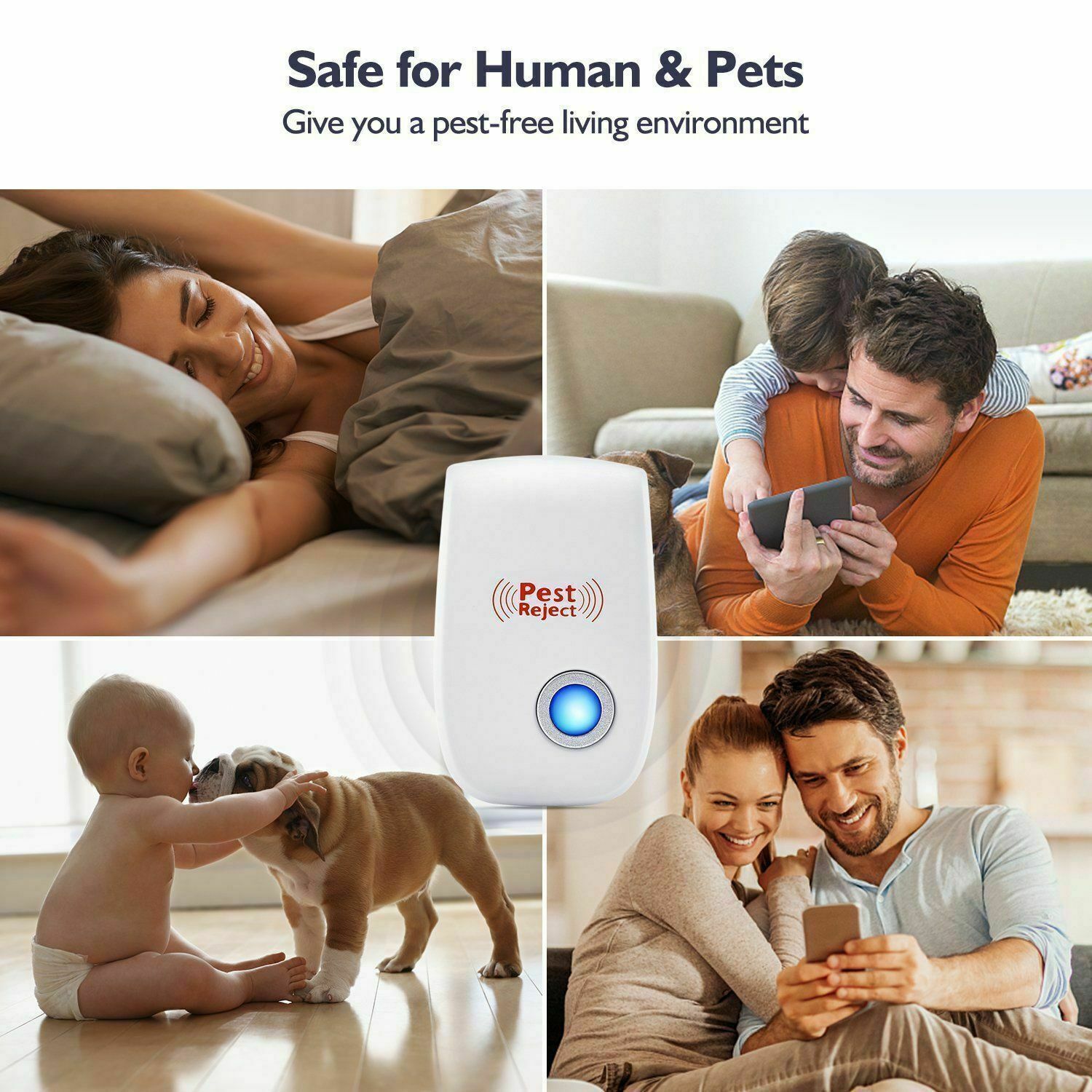 Ultrasonic Squirrel Repeller | Adaptive Frequency Switching | Chemical-Free & Pet-Safe