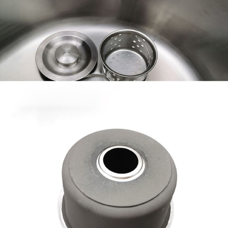 Undermount Round Sink | Stainless Steel Single Basin | Basket Strainer & Drain | Durable Design