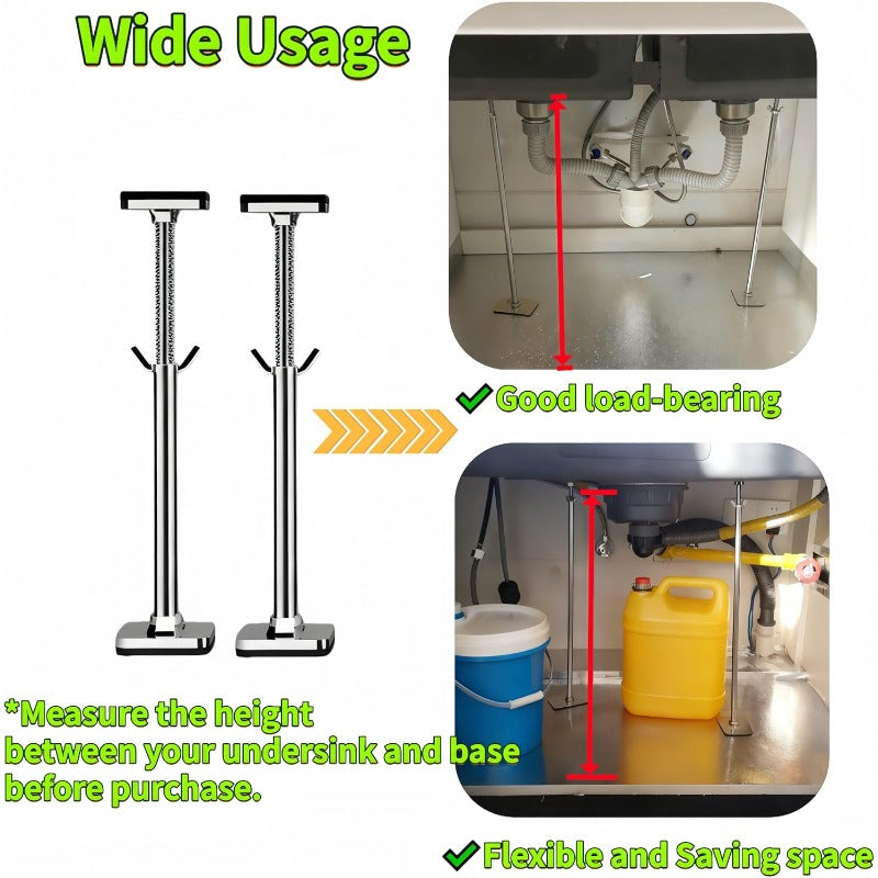 Undermount Sink Support Kit | Heavy-Duty Adjustable Brackets | 500 lb Load Capacity