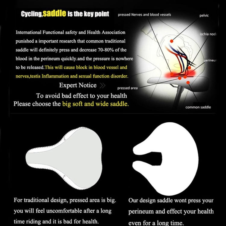 Unisex Bicycle Saddle | Noseless Ergonomic Design | Thick Soft Padding | Comfort for Long Rides