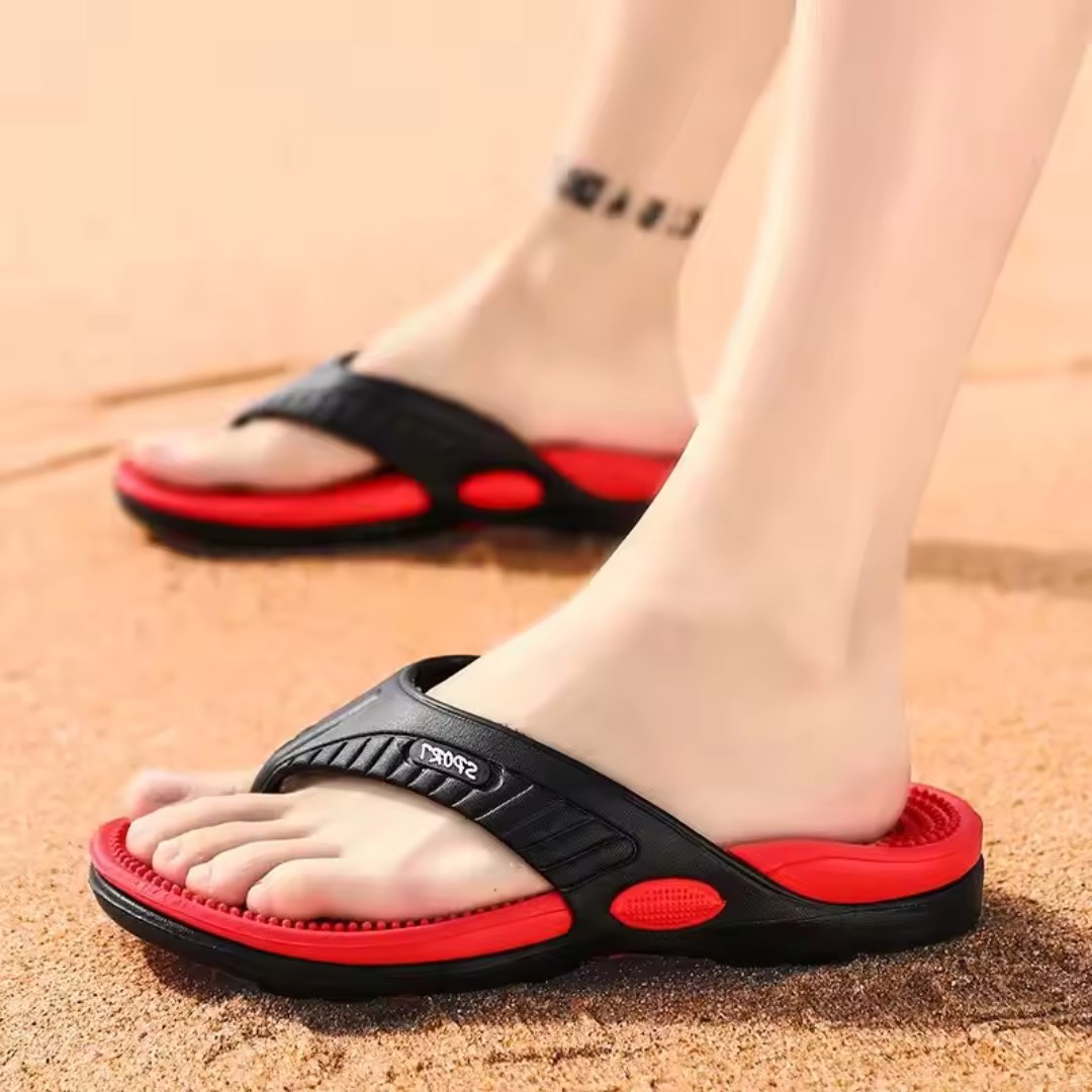 Unisex Flip Flops | Acupressure Footbed | Arch Support & Non-Slip Sole | Comfortable Fit