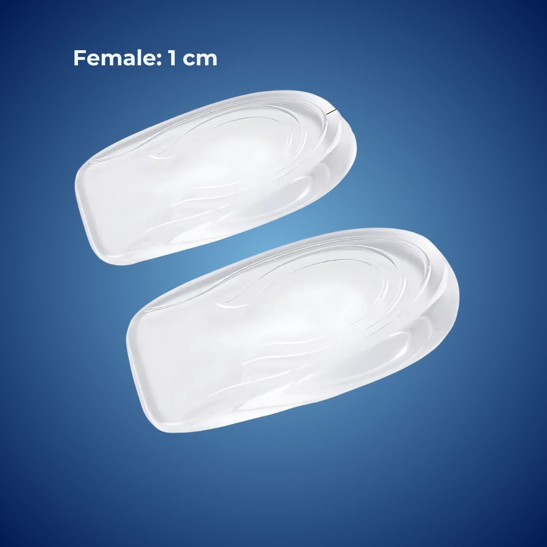 Unisex Heel Lift Inserts | Adjustable Silicone Gel Lift | Shock Absorption & Plantar Pain Relief