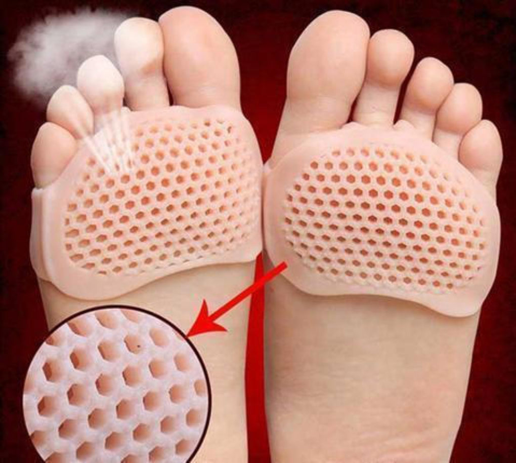 Unisex Metatarsal Pads | Breathable Perforated Design | Silicone Gel Cushion | Cooling Comfort