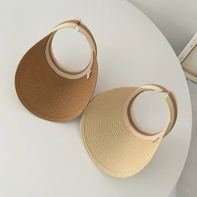 Unisex Sun Visor Hat | Wide Brim UV Protection | Straw & Adjustable Fit | Lightweight Comfort