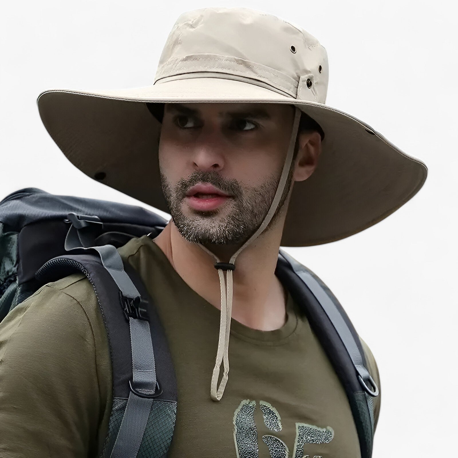 Unisex UV Sun Hat | Breathable Mesh & Wide Brim | Adjustable Drawstring | Hiking, Fishing & Beach