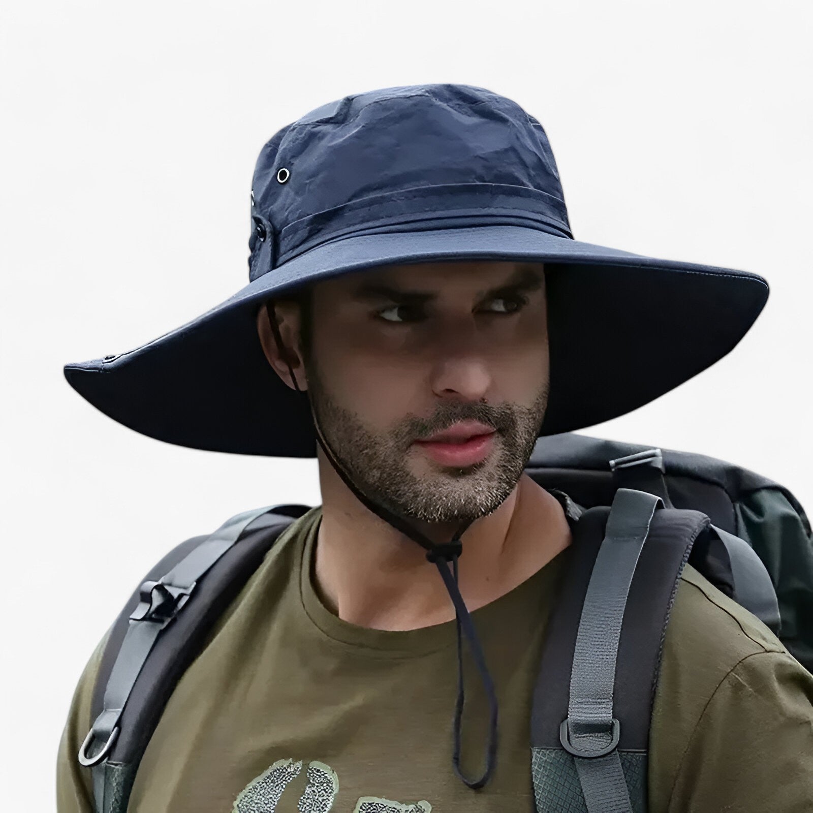 Unisex UV Sun Hat | Breathable Mesh & Wide Brim | Adjustable Drawstring | Hiking, Fishing & Beach