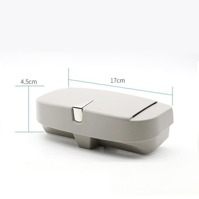 Universal Car Sunglasses Case | Visor-Mount Design | Velvet-Lined & Card Slots | One-Hand Access
