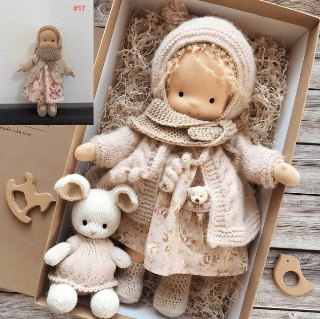 Waldorf Doll for Kids | Handmade Soft Plush Design | Hypoallergenic & Non-Toxic, 35 cm