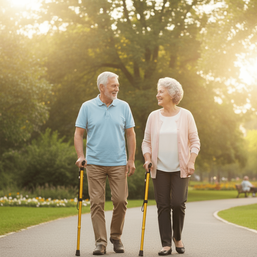 Walking Cane for Seniors | Lightweight Aluminum | Height Adjustable Ergonomic Non-Slip Handle