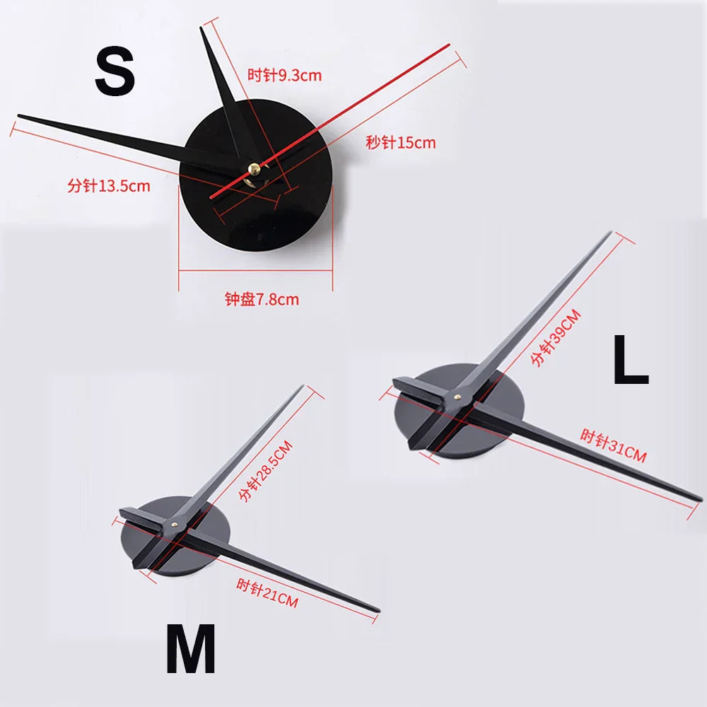 Wall Clock | Large Mirror Finish Modern Design | Acrylic Construction | Elegant Home Decor