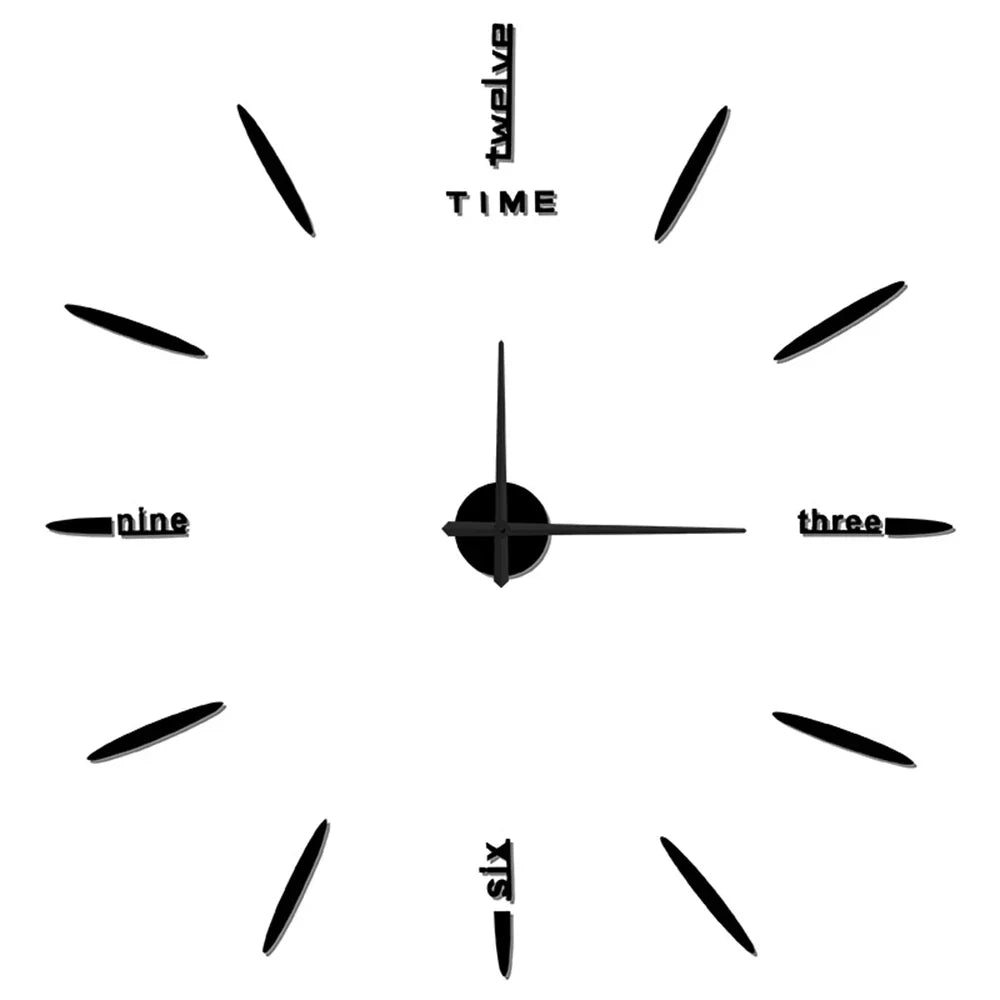 Wall Clock | Large Mirror Finish Modern Design | Acrylic Construction | Elegant Home Decor