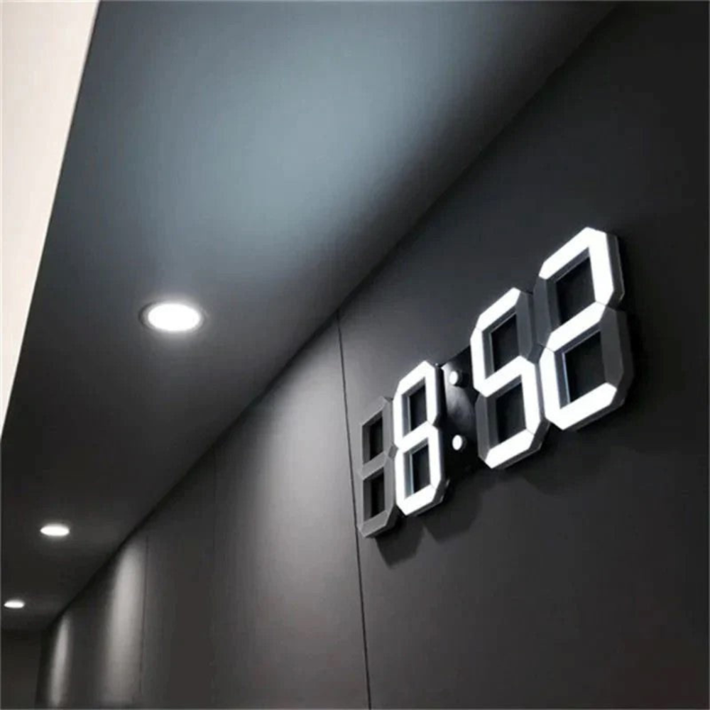 Wall Clock | Minimalist Slim 3D LED Display | Auto-Dimming Night Mode