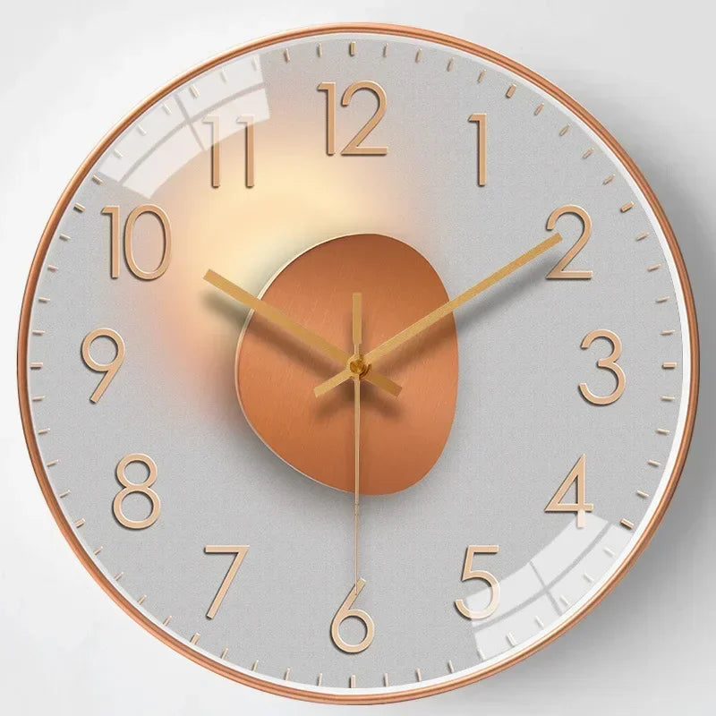 Wall Clock | Silent Non-Ticking Classic Design | 30cm Diameter | Bedroom & Office