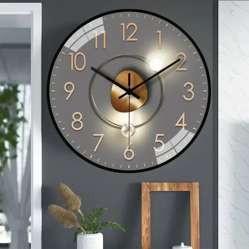Wall Clock | Silent Non-Ticking Classic Design | 30cm Diameter | Bedroom & Office